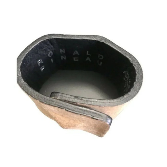 Ronald Pineau Leather Stud Snap Cuff - Picture 5 of 7